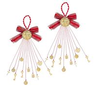 PH PandaHall 2pcs Saint Benedict Medal Catholic Gifts Alloy Medalla de San Benito Oblate Shape 13.98in Length Red MultiColour Religious Jewellery for Home Car Christmas Protection Gift Decoration