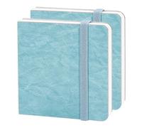 PH PandaHall 2pcs Watercolour Journal, 10x10cm Watercolour Notebook Cotton Paper Travel Sketchbook Mixed Media Sketchbook for Artists Travel Painting Art Supplies Craft Projects, Light Blue