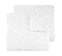 PH PandaHall 2pcs White Curly Fabric Wool Plush Fabrics Faux Fur Fabric Sherpa Fleece Fabrics for DIY Sewing Costumes Pillows Rugs Blankets Home Decor 43x38cm
