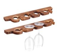 PH PandaHall 2pcs Wine Glass Holder Wooden Stemware Rack, 43x7.5cm