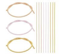 PH PandaHall 3 Colors French Brass Wire 1.6mm Spiral Wire Gimp Dabka Purl for Embroidery Beading and Jewelry Making Art Work Garment Design, 240cm/94.48" in Total