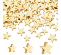 PH PandaHall 3 Sizes 18K Gold Plated Star Beads 60pcs Twinkle Star Beads Long-Lasting Spacer Bead Metal Stars Bead for Jewellery Making DIY Craft Necklace Bracelet Earring Christmas