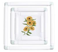 PH PandaHall 3 Sizes Embroidery Hoop Cross Stitch Hoops Snap Needlework Frame Square Quilting Frames Plastic Sewing Frame for Needlepoint Silk-Painting Sewing Embroidery DIY Craft, 15.5/20.5/28.5cm