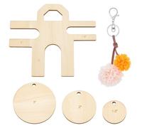 PH PandaHall 3 Sizes Pompom Maker Tool Set, Unfinished Wood Pompom Maker 1.5"/2"/3" H-Shaped Wool Ball Making Tool with Cutting Guides for Fluff Ball Weave DIY Wool Yarn Knitting Craft Project