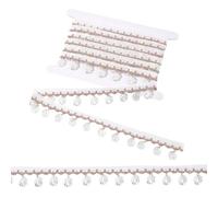 PH PandaHall 3 Yards Shell Fringe Trim Gimp Braid Ribbon, 1.38 inch Sewing Fringe Trim Tassel Boho Lace Trims for Costume Lampshade Garment Curtain Dress Belt Crafts Decor