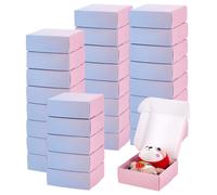 PH PandaHall 30 Pack 4.1x4.1x1.5 inch Gradient Shipping Boxes Pink Blue Corrugated Cardboard Packaging Boxes Colourful Mailing Box for Small Business Mailing Packaging Decoration