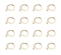 PH PandaHall 30 pcs 304 Stainless Steel Lever Back Hoop Earrings Findings for Jewellery Making, 10x15x2mm, Hole: 1mm, Golden
