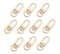 PH PandaHall 30 Pieces Golden Metal Lobster Claw Clasps Swivel Lanyards Trigger Snap Hooks Strap for Keychain Key Rings DIY Bags Jewellery Findings Crafts, 34x14x6.5mm