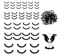 PH PandaHall 300pcs 5 Styles Felt Mouth Black Felt Mouth Flat Round Sew On Mouths Craft Puppet Mouths for Crochet Stuffed Animal Amigurumi DIY Craft Projects Teddy Bear Making