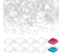 PH PandaHall 300pcs Empty Watercolor Pans 0.3ml Plastic Clear Empty Paint Pans Mini Square Pan Case for DIY Art Drawing Painting, Watercolor Palette, Travel Tin Case Palette