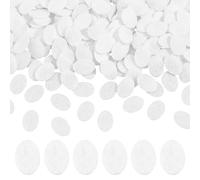 PH PandaHall 300PCS Felt Eye Patches 18x13mm Flat Eyes White Sew on Eye Pads Felt Ovals Cutouts Pre Cut Crochet Eyes for Plush Puppet Teddy Bear Crochet Animals Handcraft Crafts Making Sewing Costume