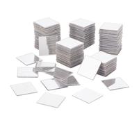 PH PandaHall 300pcs Square Mosaic Tiles 20mm, Mini Mirror Tiles Self Adhesive Mirror Tiles for Crafts, Silver Acrylic Mosaic Stickers for Photo Framing Vase Decoration Disco Dancing Ball