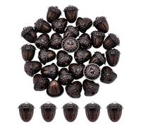 PH PandaHall 30pcs Christmas Bells Small Acorn Shaped Bells Metal Pinecone Decorative Bell Vintage Jingle Bell for Christmas Tree Xmas Craft Ornaments DIY Holiday Party Home Decor, 31.5x28.5mm