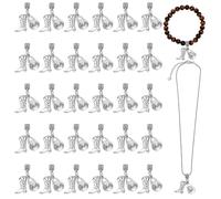 PH PandaHall 30pcs Cowboy Hat and Boots Charms, Silver Western Cowboy Charms European Dangle Charm for DIY Projects Bracelet Necklace Jewellery Making Crafts Zipper Pulls Decoration Keychain