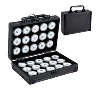 PH PandaHall 30pcs Gemstone Display Box Diamond Displays Case Crystal Collection Box Jewellery Storage Container 3.2cm White Gem Jars with Foam for Collectibles Rhinestone Crystal Small Item Jewellery