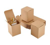 PH PandaHall 30Pcs Kraft Paper Box 3"x3"x4" Small Shipping Boxes Corrugated Cardboard Candle boxes Folding Mailing Box for Mother's Day Small Business Shipping Packing Storage Gift Wrapping