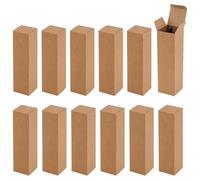 PH PandaHall 30pcs Kraft Paperboard Gift Box, 2"x2"x7" Small Paper Packing Boxes Essential Oil Packing Box Packaging Cases Gift Wrapping Boxes for Christmas Glass Dropper, Diffuser Bottles, BurlyWood