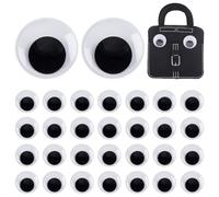PH PandaHall 30pcs Large Wiggle Eyes 5cm Googly Eyes Giant Plastic Wiggle Eyes with Self Adhesive Flat Round Stickers Eyes Black White Craft Eyes for DIY Craft Scrapbooking Party Home Decor