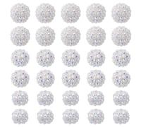 PH PandaHall 30pcs Rhinestone Beads 12/14/16mm Pen Beads White Bubblegum Beads Chunk Beads Large Acrylic Loose Beads for Jewelry Bracelet Necklace Pen Bag Chain Garland Making Hanging Ornaments
