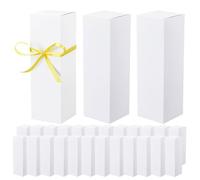 PH PandaHall 30pcs Tumbler Gift Boxes 3x3x10 inch White Kraft Paper Gift Boxes Sublimation Tumblers Packaging Exhibition Box for 12oz 20oz 30oz Heat Press Sublimation Blanks Tumblers Shipping Wrapping