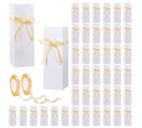 PH PandaHall 30pcs Tumbler Gift Boxes 8x8x25cm Tuck Top Kraft Paper Boxes with Ribbon Drinking Cup Glass Jar Packaging Box for 12oz 20oz 30oz Skinny Sublimation Tumblers Exhibition Christmas Packaging