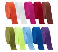 PH PandaHall 32.8 Yards 10 Colours Cotton Webbing 1 inch Cotton Ribbons Strap Heavy Duty Fabric Strap High Density Trim Tape Edge for Sewing DIY Craft Cloth Tote Bag Seat Belt Collar Upholstery