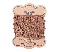 PH PandaHall 32 ft Link Charms Jewelry Chains Red Copper Color Iron Cross Chains Flat Oval Chain O-Shaped Necklace Chain for Necklace Jewelry Accessories DIY Making-4.1x3x0.8mm