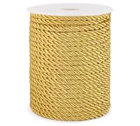 PH PandaHall 32 Yards Gold Twisted Cord Trim 5mm Crafts Rope Graduation Honor Cords Decorative Cords for Clotning Lampshade Window Curtains Bow Ties Handfasting Cord for Wedding