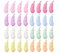 PH PandaHall 32Pcs Plastic Feather Charms, 8 Colours 1.77" Electroplated Feather Pendants Wing Charms for Crafts Earrings Dreamer Catcher Necklace Bracelet Jewellery Macrame Making, Hole: 3mm