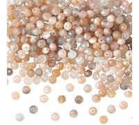 PH PandaHall 336pcs Natural Stone Beads, 2 Strands Moonstone Spacer Beads 3x2mm Faceted Rondelle Loose Stone Bead Moonstone Bead for DIY Crafts Necklace Bracelet Yoga Jewellery Making