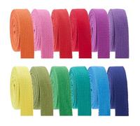 PH PandaHall 33m Cotton Webbing 12 Colors Webbing Straps 20mm Wide Sewing Ribbon Colorful Bag Handles Belt Strap for Tote Bags Purse Strap Sewing DIY Craft Gift Wrapping Outdoor