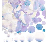 PH PandaHall 340pcs Loose Sequins, 7 Sizes Flat Round Sequins Rainbow Glitter Sequin Iridescent Spangles Paillettes Embroidery Craft Sequin for Wedding Sewing Jewellery Making 10/16/19/25/29/40/52mm