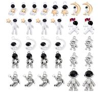 PH PandaHall 36pcs 10 Styles Spacemen Charms Astronuat Theme Charms Cute Alloy Pendants Universe Dangle Pendants for Rave Bracelet Necklace Jewellery Making Keychain DIY 18~32mm