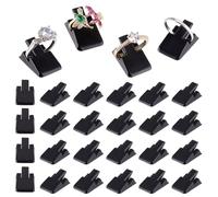 PH PandaHall 36pcs Black Plastic Ring Holder Small Jewelry Display Clip Ring Clips Stand Single Finger Ring Support Ring Display for Engagement Wedding Rings Jewelry Store Vendors Bedroom