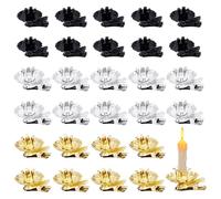 PH PandaHall 36pcs Christmas Tree Candle Clips Iron Candle Holders Clip on Candles Trays Decorative Tree Topper Candles Disk Clip for Christmas Tree Birthday Party Home Dector, Inner Diameter 5mm/15mm