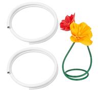 PH PandaHall 3m/9.8ft Flexible Pipe 16mm White Plastic Tubes Bendable Pipe Stem Plastic Aluminum Tubing for DIY Artificial Flower Stems, Wedding Arch Decor, Cosplay Props, DIY Crafts, 2 Rolls
