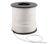PH PandaHall 3mm Roman Blind Cord 50m White Nylon Cord Braided Lift Shade String Wind Chime Cords for Outdoor Activities Wall Hangers Bags Curtain Lanyards Craft Windows Rollers Repair