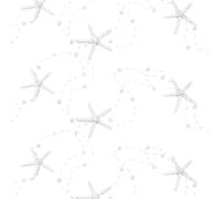 PH PandaHall 3pcs x 6.5ft White Resin Ocean Themed Beaded Garland with Starfish Shells Sea Themed Garland Beach Beaded Starfish Garland for Mantle Fireplace Summer Wedding Coastal Home Decoration