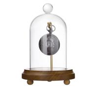 PH PandaHall 4.5" x 6.6" Glass Display Dome Cloche, Clear Bell Jar Centerpiece Display Case Glass Dome Tabletop Centerpiece with Solid Wood Base for Wedding DIY Snow Globes Flowers Plants Home Decor