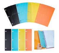 PH PandaHall 4 Colors Flat Sheet Lifters for 3 Ring Binder 20pcs Binder Dividers Protect Sheet Lifters Binders Binder Page Sheet for Pages Protectors Back to School Office Business 27.8x8cm