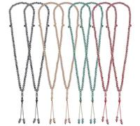 PH PandaHall 4 Colors Islam Spiritual Beads 99 Beads, 8 Pack Acrylic Mala Bead Bracelet Muslim Spiritual Beads Necklace Tasbih Worry Rosary for Meditation Men Women Decoration Gifts Daily Use, 68cm