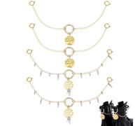 PH PandaHall 4 Pieces Punk Goth Shoe Chains Golden Star Boot Chains Brass Women Goth Style Metal Shoe Charms Tree of Life Pendant for Sneaker Boots Shoes Bag Music Event Decoration, 11 Inch