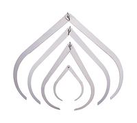 PH PandaHall 4 Size Bent-leg Stainless Steel Caliper Clay Sculpture Ceramic Pottery Measuring Tools with Ergonomic Design for Ceramic Pottery Modeling Sculpture Measuring, 10.16cm/30.5cm/20.3cm/25.4cm