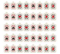 PH PandaHall 4 Styles Poker Card Charms 40pcs Playing Card Charm Rectangle Enamel Pendants Peach Heart Pendant Good Luck Charms for Necklace Bracelet Jewelry Making Keychains DIY Craft, 20x14mm