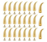 PH PandaHall 40 Sets Claw Studs and Spikes Golden Cone Rivets Screwback Studs Rivet Metal Spikes Stud Punk Style Screw Back for Clothing Purse Handbag Shoes Leather Craft Decoration, 20x9x6.5mm