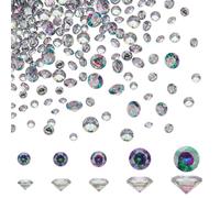 PH PandaHall 400 Pieces 5 Sizes Faceted Cabochons, 1.5~3mm Pointed Back Round Faceted Rhinestone Stones, Loose AB Color Cubic Zirconia for Earrings Bracelets Pendants Jewellery DIY Handmade