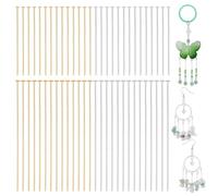 PH PandaHall 400pcs 4 Styles Flat Head Pins, 18K Gold Plated Beading Pin
