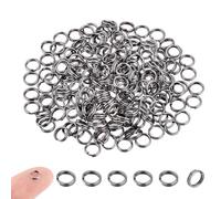 PH PandaHall 400pcs 5mm Split Rings Small Key Rings Metal Split Rings Double Loop Jump Ring Jewellery Linking Rings for Earrings Bracelet Jewellery Making Pendants Key Chains DIY Craft, Black