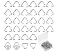 PH PandaHall 400pcs Triangle Jump Rings, Iron Triangle Open Jump Ring Pinch Bails Charms Hanger Connectors for Jewellery Findings Earrings Bracelet Necklace Keychain DIY Craft, 11x13x1.1mm