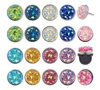 PH PandaHall 40pcs 10 Colors Back Number Pins Horse Show Replaceable Glitter Rhinestone Number Pins Resin Glitter Brooches Pin with Holders for Horse Show Sports Meet Marathon Women Men Clothing